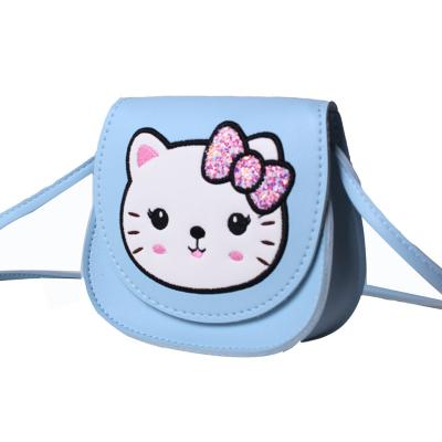 China Fashion Cartoon Shape Shoulder Bag Fashion Cat Printed Kids PU Leather Mini New Lovely Shoulder Bag Present For Girl Best Gift for sale