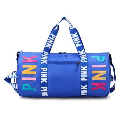 China New Fashion Sports Yoga Travel Bag Gym Tote Bag Waterproof Pink Custom Logo Short Lightweight Weekend Duffel Bag for sale