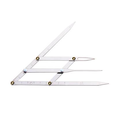 China Easy Grooming Gold Permanent Stencil Ratio Ruler Symmetrical Tattoo Eyebrow Shaper Tool for sale