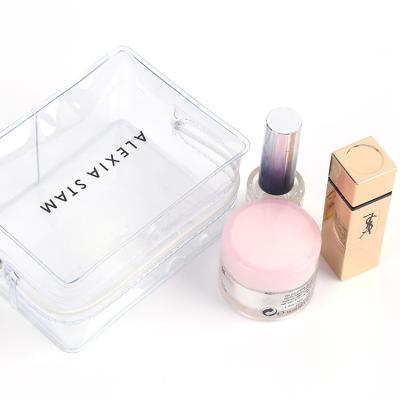 China Wholesale Disposable Customize Transparent Fashionable Clear Plastic Packaging Bag Plastic Pouch With Zipper Lock For Cosmetic Stationery for sale