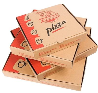 China Wholesale disposable customize logo full colors printing kraft paper high quality disposable corrugated paper box for pizza for sale