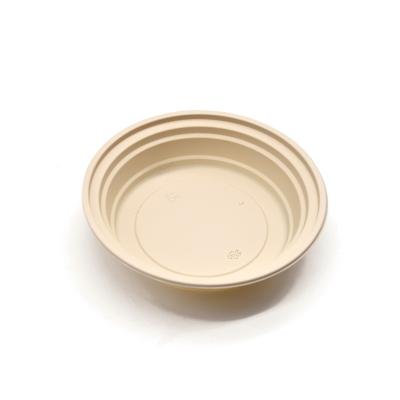 China Custom disposable logo disposable biodegradable bowl printing plastic bagasse food bowl with lid for sale