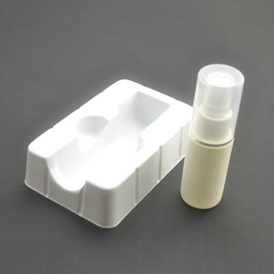 China Disposable Wholesale Custom Clear Transparent Make Up Packaging Container White Plastic Blister Inner Tray For Cosmetic for sale