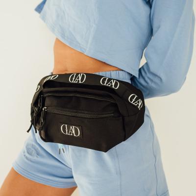 China Custom Men Women Water Proof Cordura Oxford Fabric Yoga Sports Casual Style Logo Pussy Pack Waist Bum Bag Unisex for sale