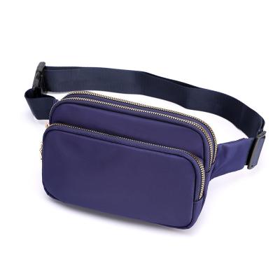 China New Quality Multi-pocket Nylon Women Men Use Cross - Body Sling Bag Blank Waist Bag Pussy Pack Logo Custom for sale