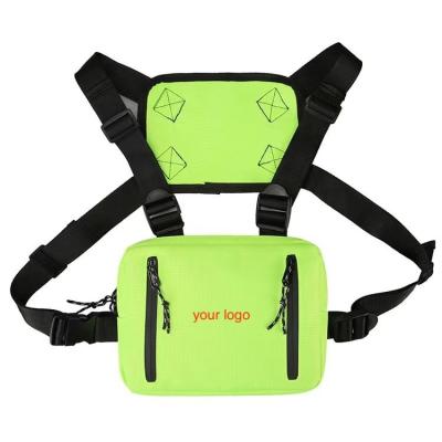 China Custom 3M Pattern Neon Reflective Hip Hop Graffiti Green Color Water Proof Logo Trunk Installation Tactical Universal Bag Men for sale