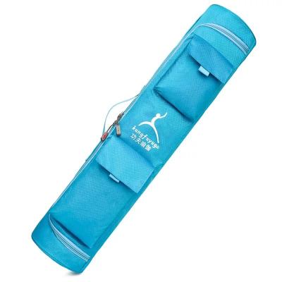 China Nylon In Running Nylon Polyester Waterproof Fitness Gym Carry Bag For Yoga Mat Carrier With Dry Wet Pockets for sale