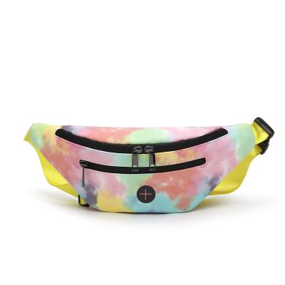 China Water Proof Printed Neoprene Faux Leather Women Men Strap Cross - Body Pussy Pack Dog Hip Waist Walking Bag for sale