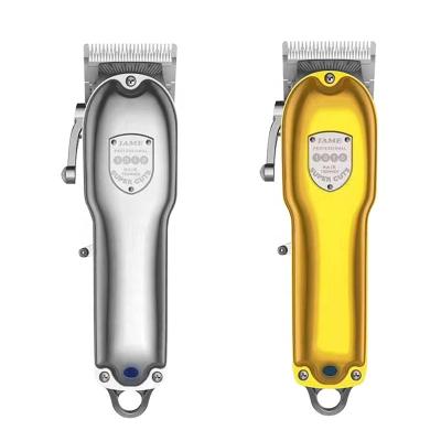 China Hot Sale Outdoor Barber Electric Hair Clippers Professional Hair Cut Trimmer High Speed ​​Motor Radio Engraving Clippers Gold Silver for sale