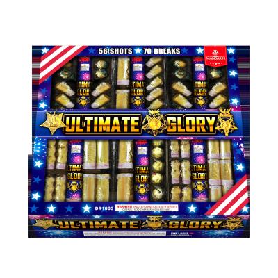 China Canister Salute Shells Firework 0.074 CBM Pyrotechnics Balls Customized for sale