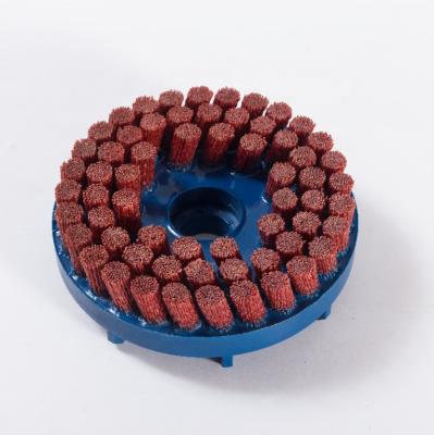 China Weld Cleaning Rough Surface Nylon Industrial Cleaning FM TAbrasive Disk Brush For Deburring for sale