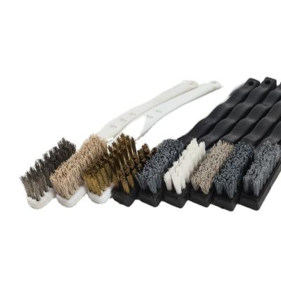 China Welding Cleaning Rough Surface Cleaning FMT Abrasive Nylon Wire Hand Deburring Polishing Cleaning Industrial Toothbrush for sale