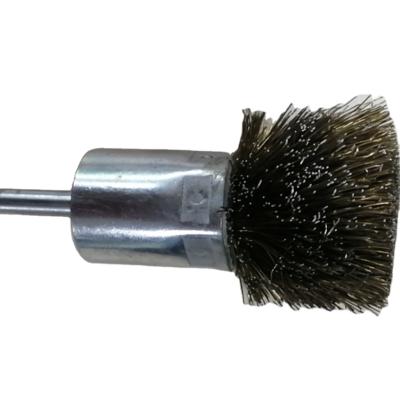 China Weld Cleaning Rough Surface Cleaning High Quality Brass-Coated Stainless Steel Abrasive 304 Nylon Wire End Brush FUMAIT for sale