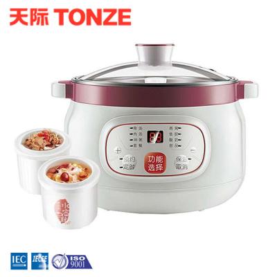 China Factory 1.2L Outdoor Hot Sale Programmable Electric Stew Bone Cooker 110V 220v Ceramic Slow Cooker for sale