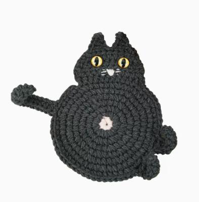 China China fashion creative handmade cute cat coasters to send friends gifts cat coasters crochet coasters for sale