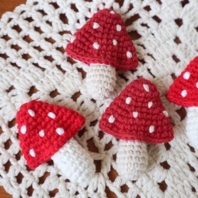 China China Mushroom Umbrella Brooch Pin Cute Red Handmade Crafts Gift Fashion Exquisite Brooch for sale