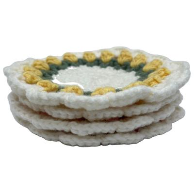 China China Custom Wool Crochet Coasters For Heat Insulation Crochet Coasters for sale