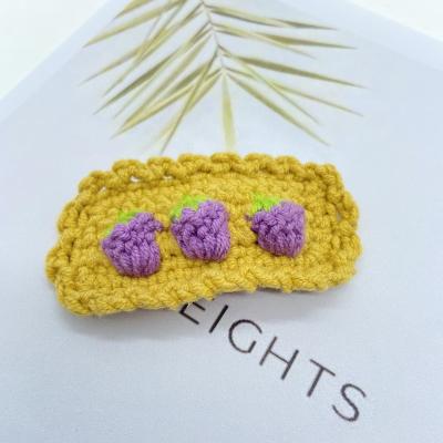 China Wool hairpin hand knitted wool hairpin, fashional hairpin for girls favorite for sale