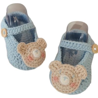 China 100% Hand Knitted Thermal Baby Shoes Fashion Knitwear Hand Crochet Wool Shoes Lace Shoes for Infants and Toddlers for sale