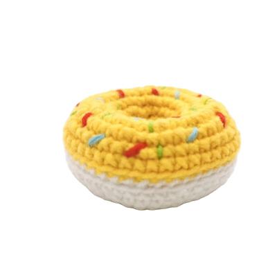 China China Wool Hand Crochet Crafts Car Ornaments Senior Children's Guft Donut Ornaments for sale