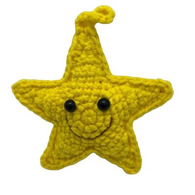 China Decorations.Gifts hand knitted crafts home car ornaments senior ornaments children's guft yellow star ornaments for sale