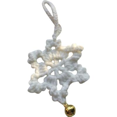 China 100% Handmade Knitted Bags Car Pendants Christmas Ornaments Gifts Decorative Pendants 100% Handmade Crochet Snowflake Jewelry Accessories for sale