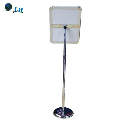 China Promotion Activities Clear Metal Advertising A3 Floor Acrylic Poster Board Stands Display for sale