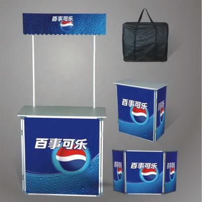 China Hot Sale Fashionable British Style Sales Promotion Counter Aluminum Table for sale