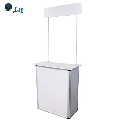 China Supermarket Fashionable Portable Aluminum Display Sampling Promotion Folding Table for sale