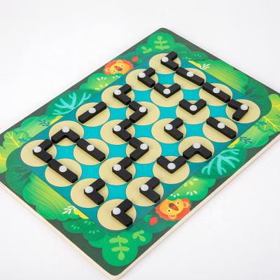 China Hot-selling 30X22X2cm Popular Amazon Maze Games Toys Parent-child Interactive Wooden Toys for sale