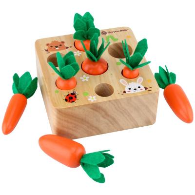 China 2022 Wholesale Early Education Wooden Pull Radish Toy For Kids Toys Baby Education Montessori Wooden Toys for sale