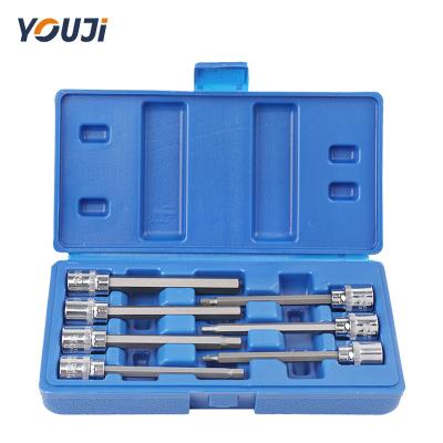 China HEX Hand Tool 7pcs 3/8 Socket Wrench Set For Hex Auto Repair Socket for sale