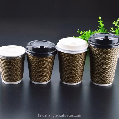 China 100% Eco-friendly 6oz 7oz 9oz 12oz 14oz Disposable Wrinkle Paper Cups for sale