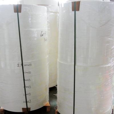 China White Disposable Food Grade PLA / Raw Material Paper Roll Craft Coated Paper Roll For Paper Cups 100% Biodegradable Product for sale