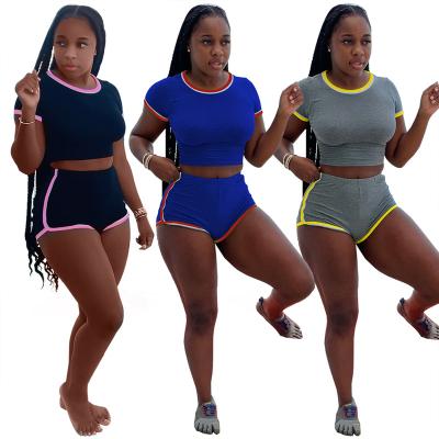 China Active Wear Customized Fashionable QUICK DRY Logo Sexy Shorts Set Arise Shorts 2 Piece Sets Women Two Piece Set for sale