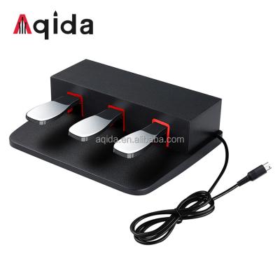 China Digital Piano Keyboard Aqida Treble Pedal Board Soft Sostenuto Sustain Pedal 3 Pedal Unit for KAWAI ES100 ES110 Piano Keyboard Digital Electric Piano for sale