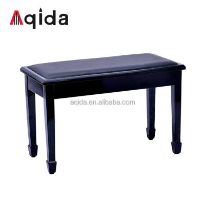 China Aqida Russian Horseshoe Leg Wooden Birch People Double Piano Bench Stool with Book Storage Soft Surface for sale