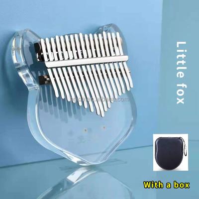 China Transparent Aqida 17 Kalimba Thumb Piano Crystal Bear /Fox Piano Colorful Acrylic Key Finger Piano Transparent Instrument Gift for sale