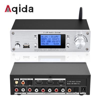 China Home cinema ; Music ; Game ; Aqida 5.1ch Decoder High Fidelity Music DAC 4K 2K for DTS AC3 Dolby Decoding Home Theater Surround System Receiver Audio Video Converter for sale