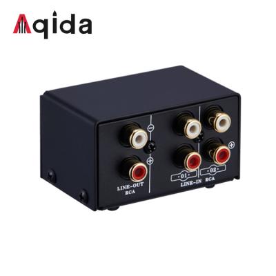 China Earpiece; Speakers; Amps; Aqida RCA to RCA 2 in 1 or 1 in 2 Output Speakers Source Signal Selector Selector Audio Changer with 2 Volume Knobs for sale