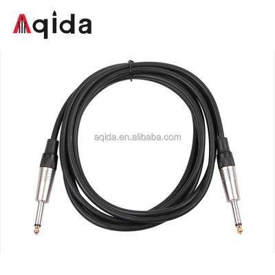 China Hot Selling 6.35 1/4 Camera Aqida To 6.35 1/4 Male To Male Straight To Straight Audio Cable Junction Cable With Woven Mesh For MIC Amp for sale