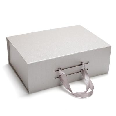 China Recyclable Hot Sales Customized Rigid Cardboard Folding Box With Handle for sale