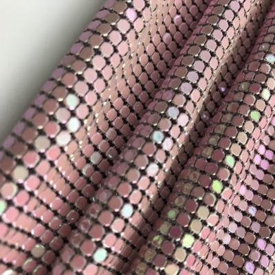 China Durable Fashion 3mm Sequin Multi Color Metal Mesh For Clothing for sale