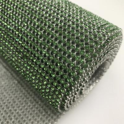 China Shiny Peridot Crystal Mesh For Dress Goods 3mm for sale