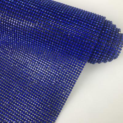 China Crystal Rhinestone Mesh Trimming Hot Fix Durable Glitter Rhinestone Transfer Aluminum Foil Base for sale