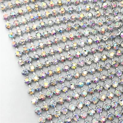 China Garment 2mm, 3mm, grade ab Crystal Mesh Fabric For Clothes, aa handbags for sale