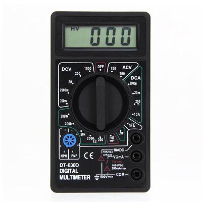 China Wholesale DT830D Mini Digital Multimeter Multitester Voltmeter Voltage Amp Ohm Tester DC to AC Ammeter with Probe Buzzer DT830D for sale