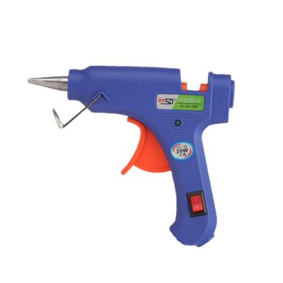 China Nylon Gun Body + Aluminum Alloy Gun Nozzle Sale 20W Hot Melt Glue Gun Mini Home DIY Tools Glue Gun With Switch for repairing crafts for 7mm glue stick for sale