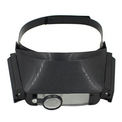 China Home Indicating Multiple Lens Head-mounted LED Magnifier Indicating Jewelers Tools Head Lamp Magnifier for sale