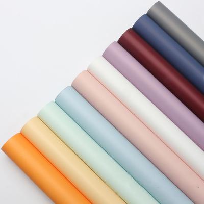 China New Fashion Korean Waterproof Biodegradable Flower Bouquet Two Sided Matte Kraft Paper Roll for sale